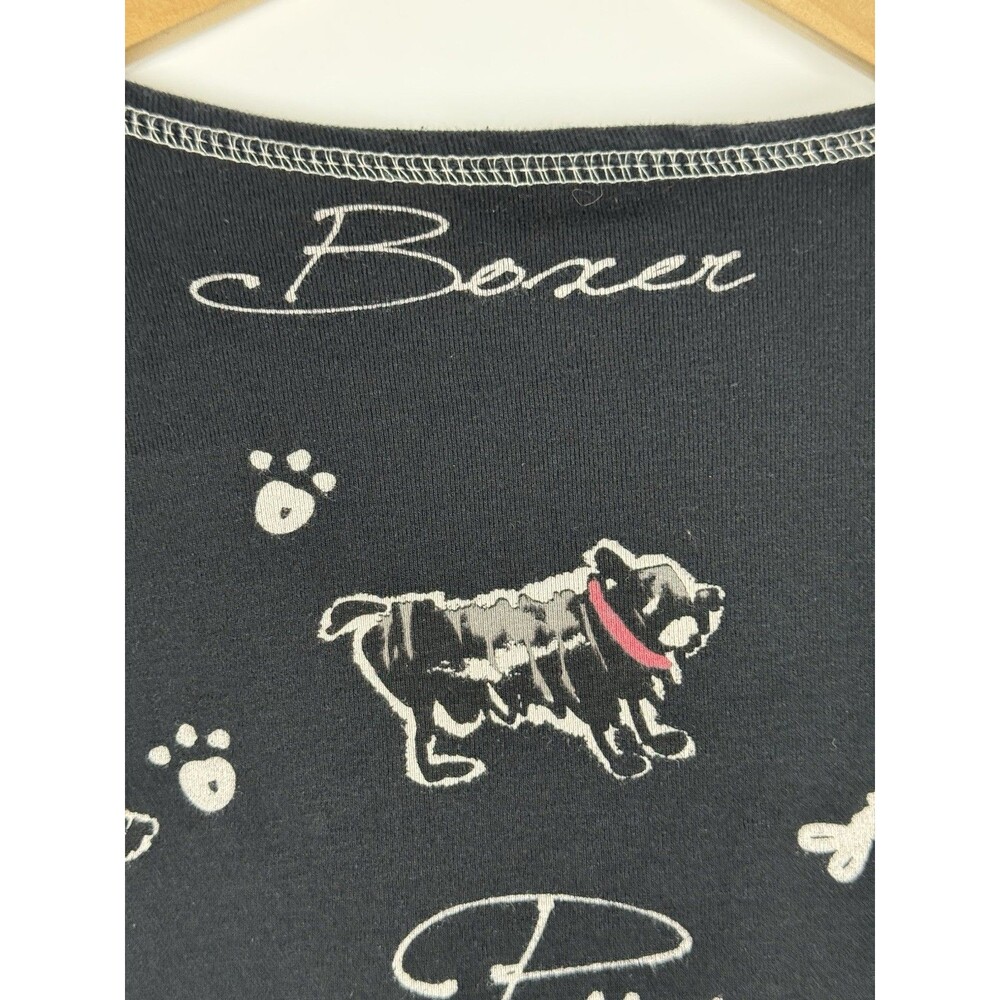Jess and Jane‎ Top Womens Small Black Dog Doodle Embellished Cotton Made in USA - Picture 16 of 16